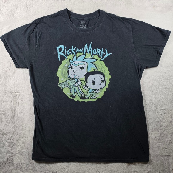 Funko Other - Funko Rick and Morty T-Shirt Mens Medium Black Pop Tees Adult Swim Graphic 2017